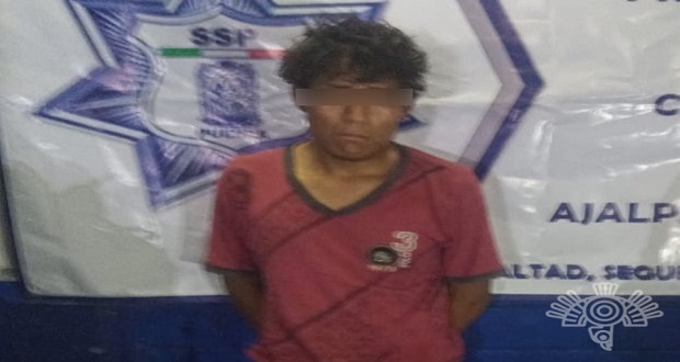 Capturan a presunto a presunto asaltante y narcomenudista en Ajalpan