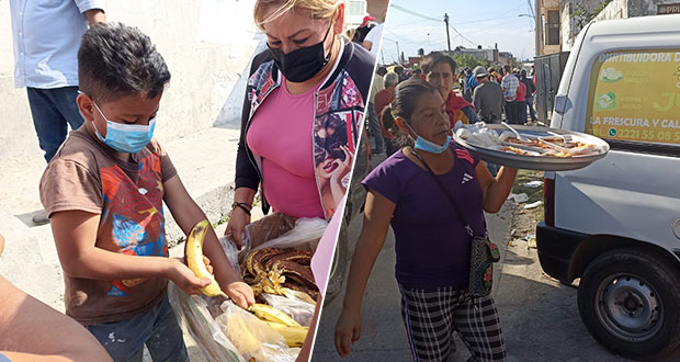 “Apoyaremos hasta que se pueda”; vecinos llevan comida a Xochimehuacan