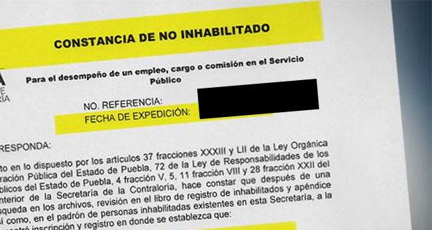 Así puedes tramitar la constancia de no inhabilitado en Puebla