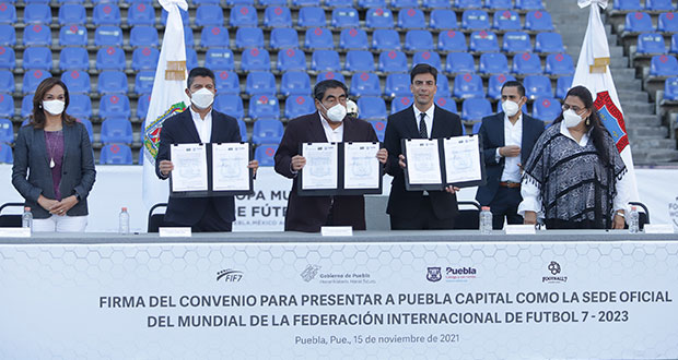 En 2023, Puebla capital será sede del Mundial de Futbol 7