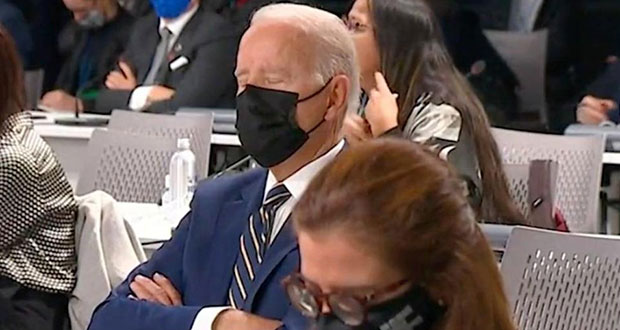 En COP26, exigen acciones contra cambio climático; Biden dormita