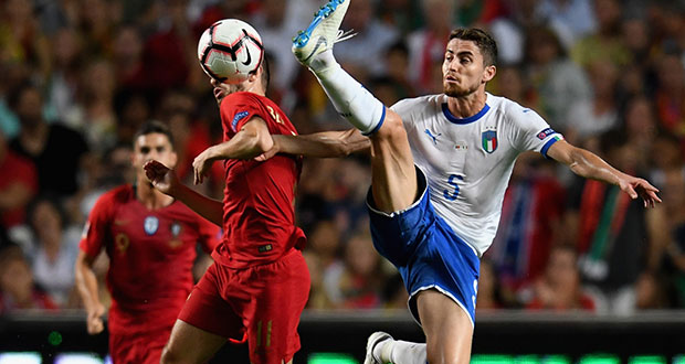 Italia y Portugal compartirán llave en pesca al mundial de UEFA
