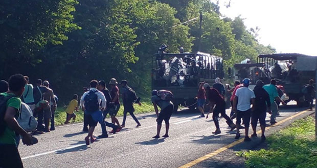 Migrantes y elementos federales vuelven a enfrentarse en Chiapas