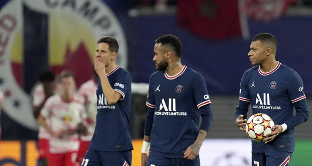 PSG deja ir el triunfo en su visita al RB Leipzig