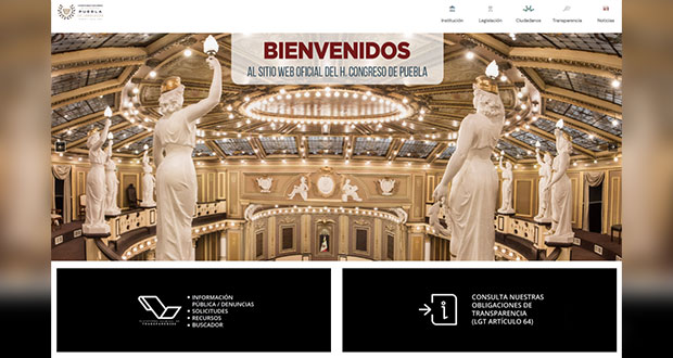 Revisarán sitio web del Congreso de Puebla para hacerlo más accesible