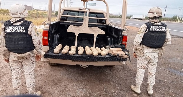 Ejército asegura 170 kilogramos de droga sintética en Sonora
