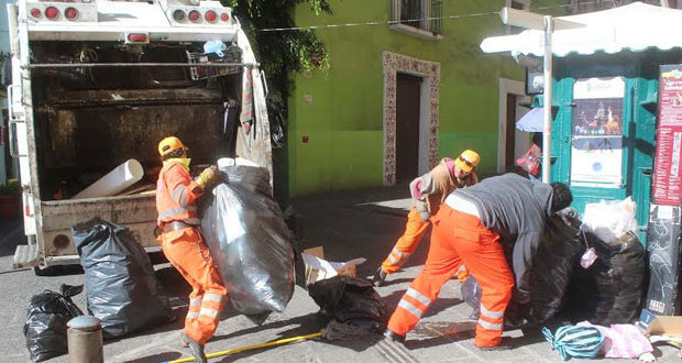 El 24 de diciembre, recolección de basura en Puebla hasta las 4:00 pm