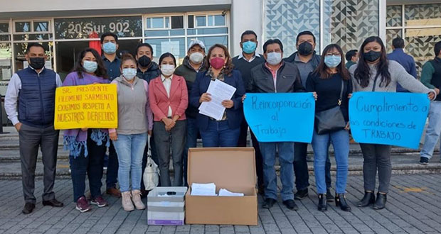 “Por despidos injustificados”, sindicato de Cuautlancingo demanda a edil