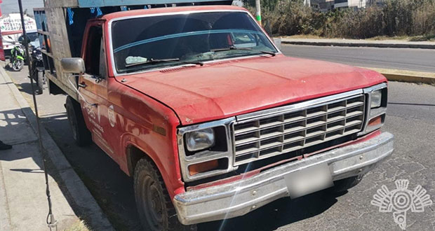 Asegura Policía Estatal camioneta con 45 tanques de gas