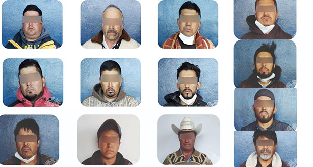 Captura Policía Estatal a 13 presuntos talamontes en Xochiapulco