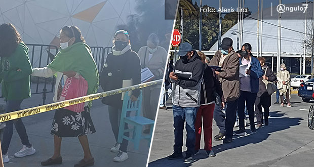 Con hijos y nietos, adultos mayores asisten a recibir dosis de refuerzo Covid