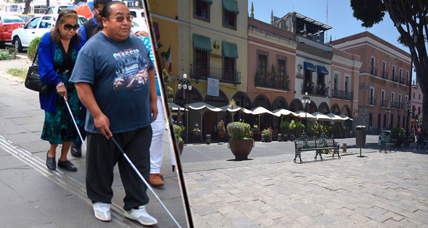 Comuna rehabilitará huellas podotáctiles para personas con discapacidad visual