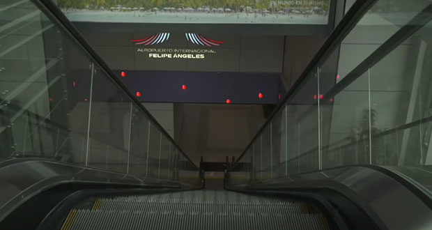 Colocan escaleras eléctricas y pantallas en aeropuerto Felipe Ángeles