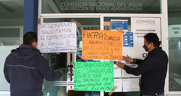 Trabajadores de Conagua en Puebla rechazan cambio de sede a Veracruz
