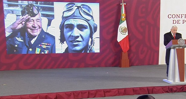 AMLO lamenta muerte de piloto que peleó en segunda guerra mundial