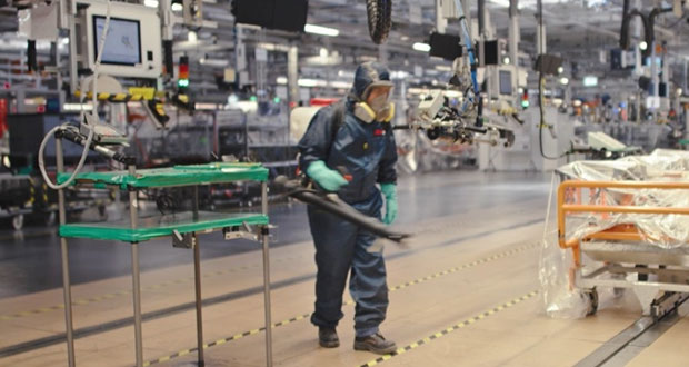 Audi aún aplica medidas sanitarias en planta de San José Chiapa