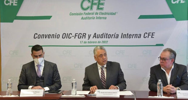 FGR y CFE firman convenio para mejorar auditorías internas