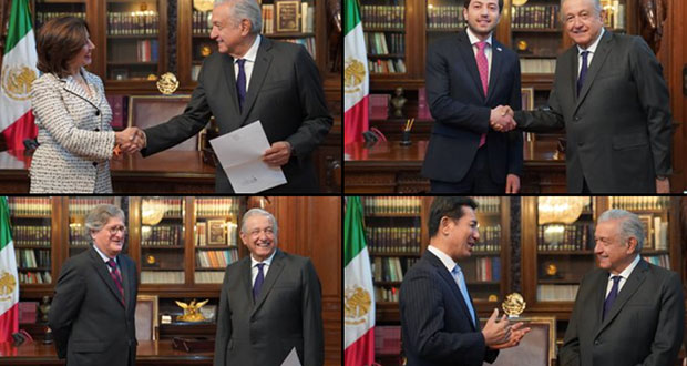 AMLO recibe cartas credenciales de 8 embajadores en México