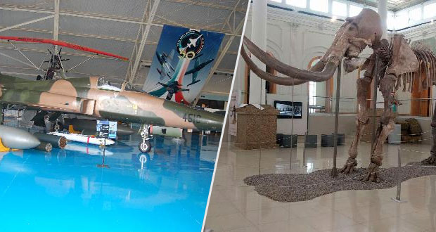 Checa horarios del museo del Mamut y de la Aviación en Santa Lucía