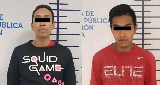 Detienen a dos por robos a tiendas en San Andrés Cholula
