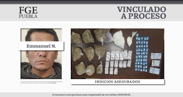 FGE detiene en Chietla a hombre con 62 dosis de droga