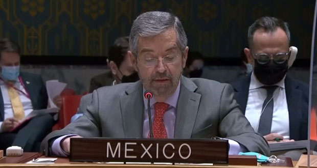 En ONU, México rechaza armas biológicas y ataques a hospitales en Ucrania