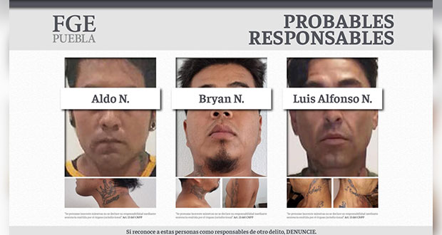 Multihomicidio en Atlixco, por narcomenudeo; FGE detiene a tres