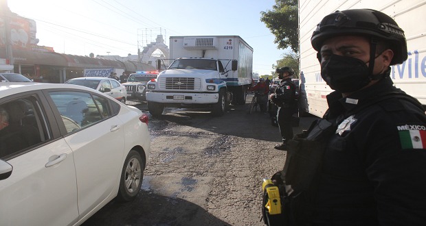 SSC hace operativo de vigilancia en Central de Abasto de Puebla