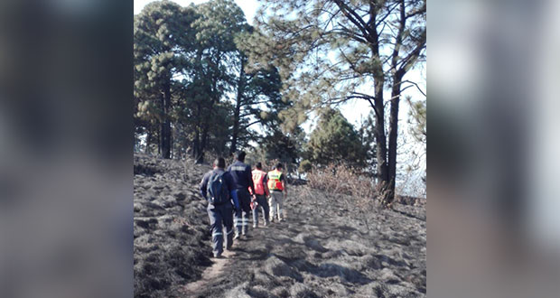 San Pedro Cholula y Conafor sofocan incendio en cerro Zapotecas