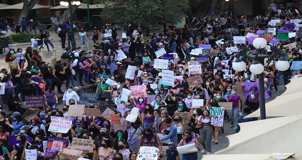 Saldo blanco en Puebla, tras manifestaciones feministas del 8M: ayuntamiento