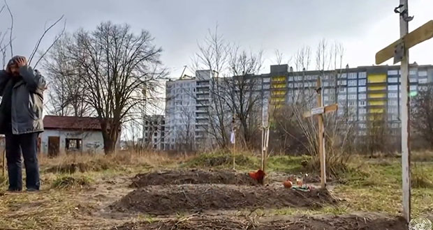 En ONU, Zelensky exhibe matanza en Bucha; México apoya investigación  
