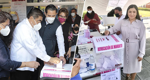 En Puebla, panistas desairan consulta de revocación; Barbosa y exalcaldesa votan