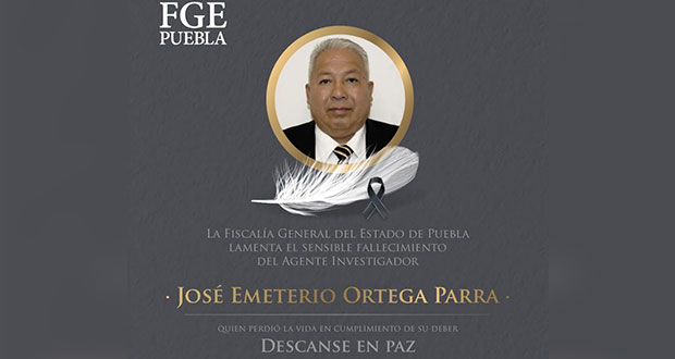 FGE lamenta muerte de agente de 66 años asesinado en Tlalancaleca