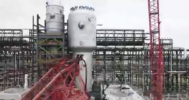 Instalan reactor generador en refinería Olmeca en Dos Bocas