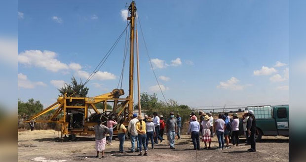 En Tepexi, perforan pozo para proveer agua potable en Tula