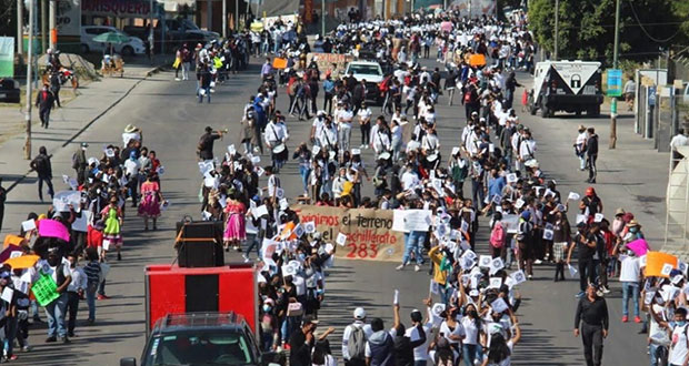 Fnerrr marchará para pedir terreno en Amozoc para bachillerato