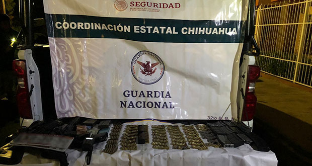 GN decomisa cartuchos, fusiles y equipo táctico en Chihuahua