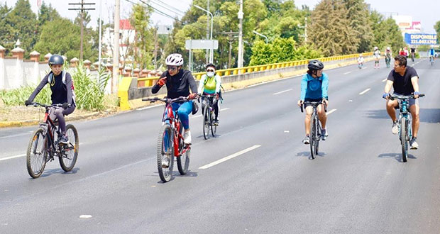 Más de 5 mil personas participan en Vía Recreativa en Puebla