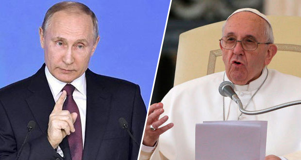 Papa Francisco pide reunirse con Vladimir Putin en Moscú