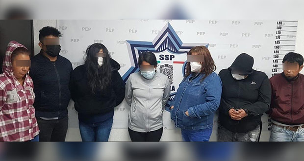 Policía estatal detiene a 7 presuntos asaltantes de transeúntes