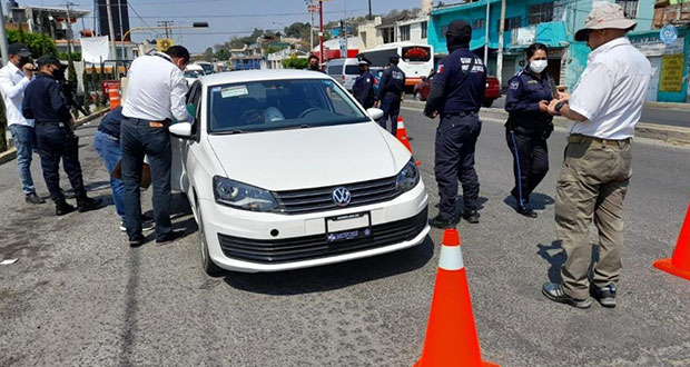 Realizan operativos contra transporte irregular en Izúcar y Atlixco