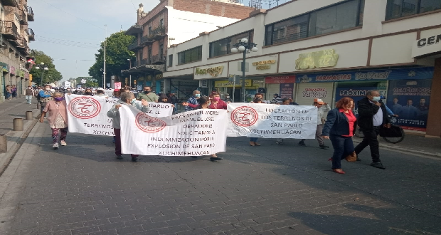 Afectados por explosión de Xochimehuacan piden reinstalación en sus predios