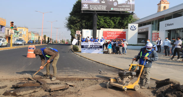 Arranca programa de bacheo intensivo en San Pedro Cholula
