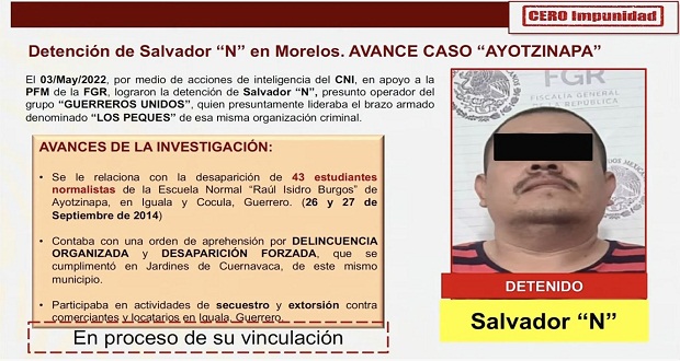 Detienen a sujeto relacionado con desaparición de normalistas 