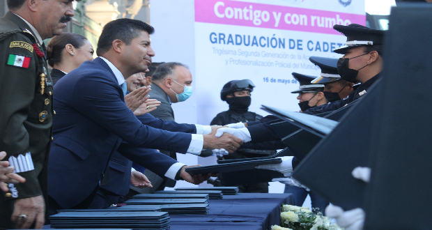 Comuna de Puebla tiene meta de graduar 800 nuevos policías; van 138