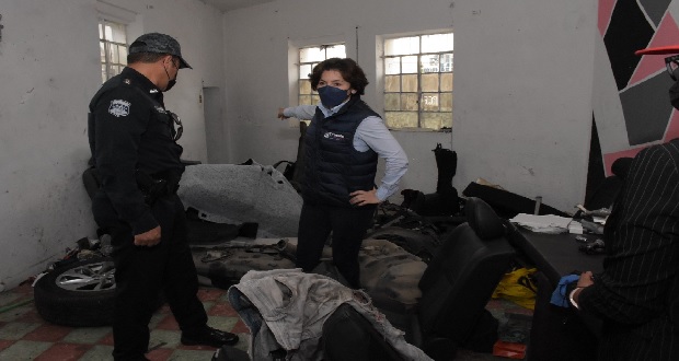 En Xanenetla, ubican inmueble donde desmantelaban autos robados