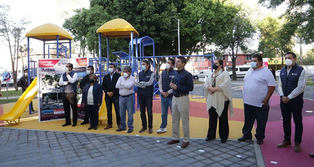 Ayuntamiento rehabilita un parque en colonia Héroes de Puebla
