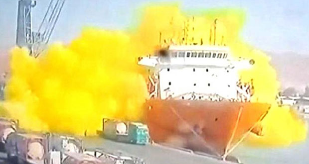 Explosión de gas tóxico en puerto de Jordania deja 13 muertos