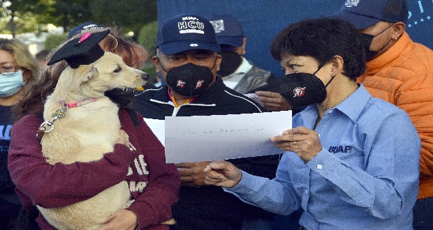 BUAP festa a los papás universitarios con una caminata perruna