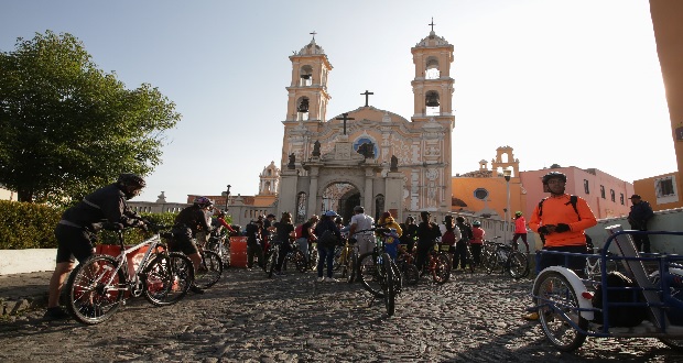 Con gran afluencia, concluye rodada por Barrios Antiguos de Puebla